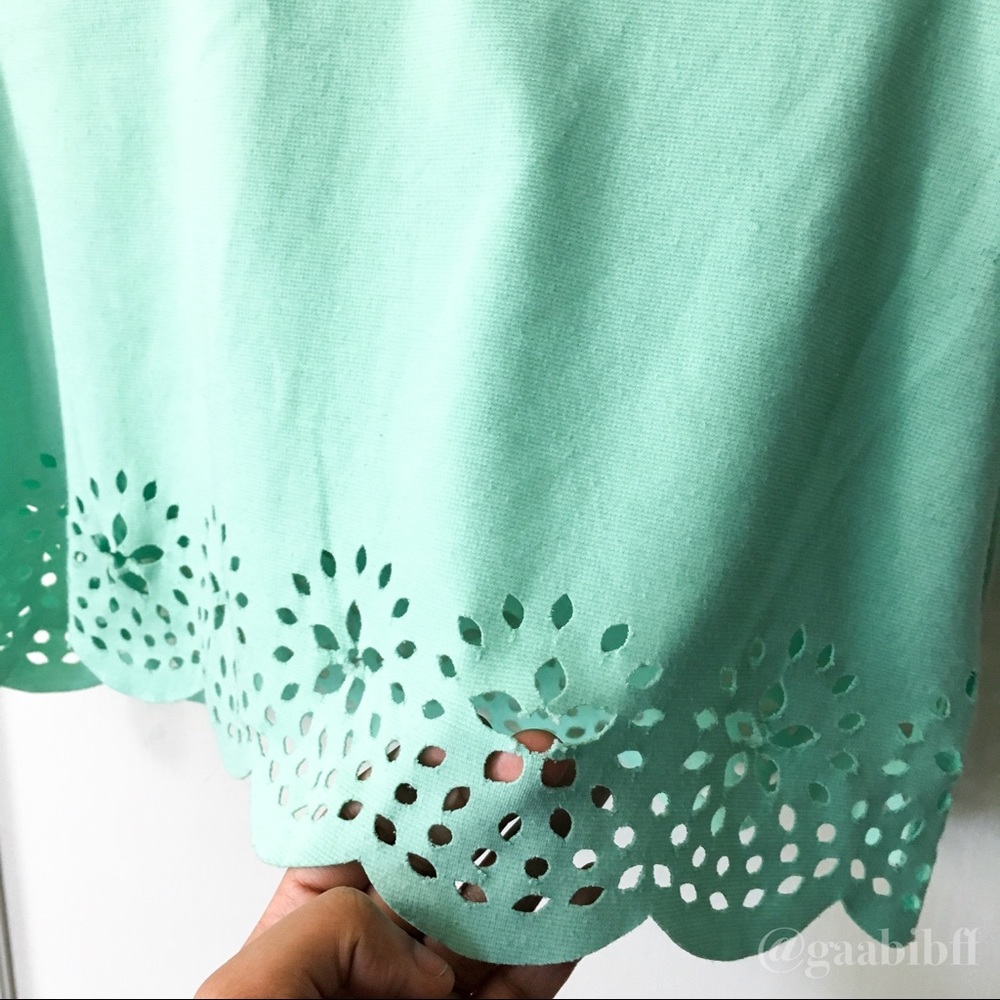 UO Pins & Needles Eyelet Laser Cut Crop Top - Picture 6 of 8